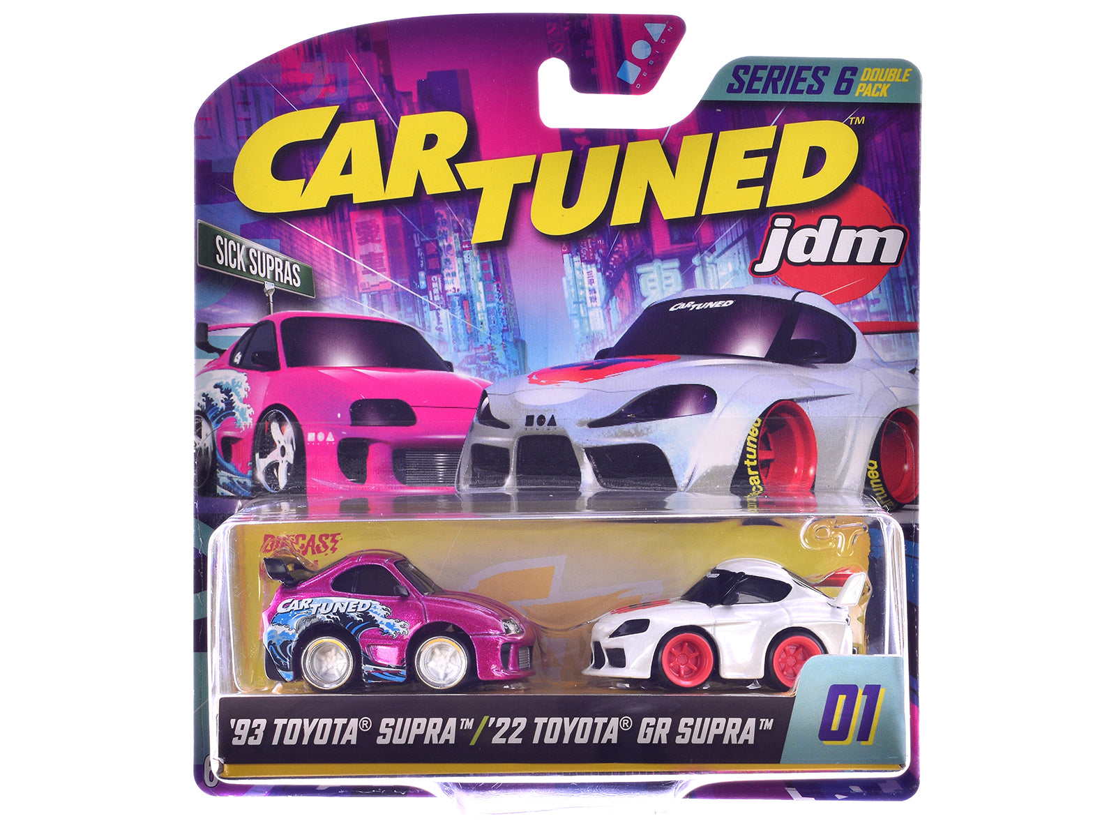 "Sick Supras" Series 6 Toyota Double Pack Set of 2 Cars Diecast Model Cars by CarTuned