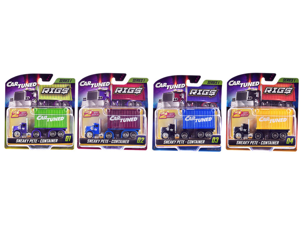 "Rigs" Container Case Series 1 Set of 4 Pieces Diecast Model Cars by CarTuned-0