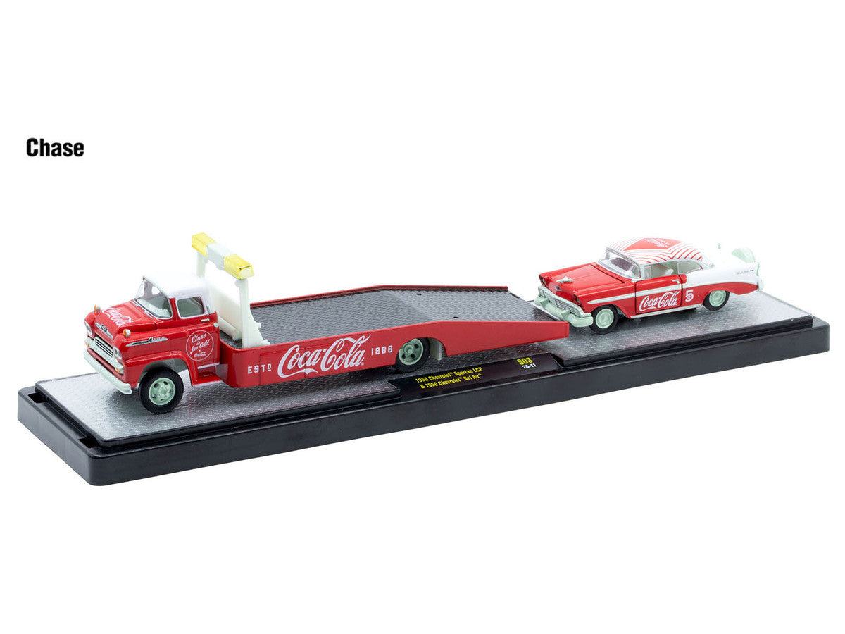 Auto Haulers "Coca-Cola" Set of 3 pieces Release S03 Limited Edition to 4800 pieces Worldwide 1/64 Diecast Model by M2 Machines-2