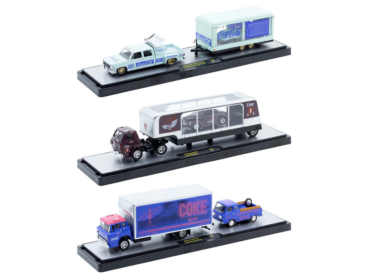 Auto Haulers "Coca-Cola" Set of 3 pieces Release 42 Limited Edition to 8200 pieces Worldwide 1/64 Diecast Models by M2 Machines-3