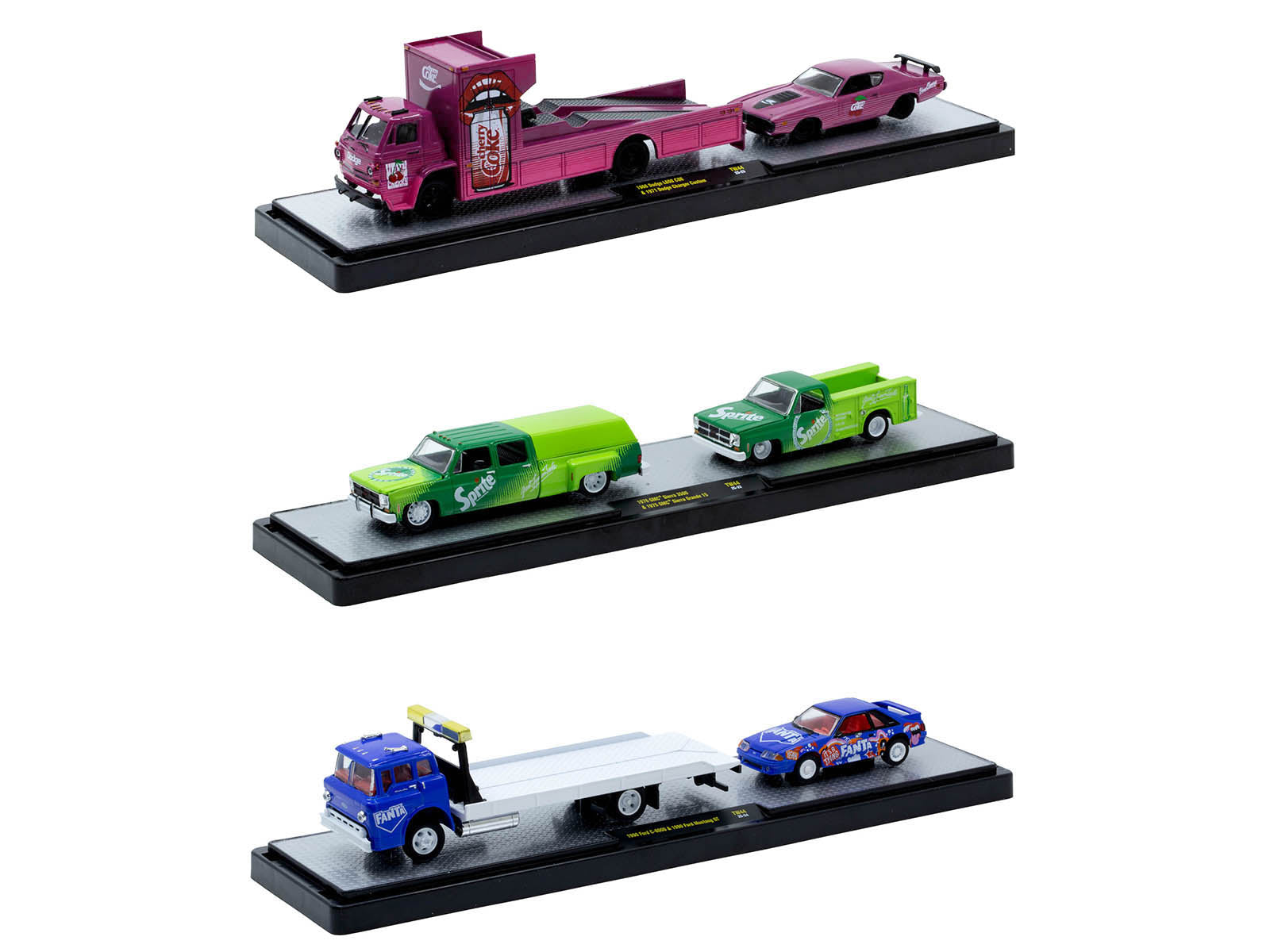 Auto Haulers "Soda" Set of 3 pieces Release 44 Limited Edition to 5750 pieces Worldwide 1/64 Diecast Model Cars by M2 Machines
