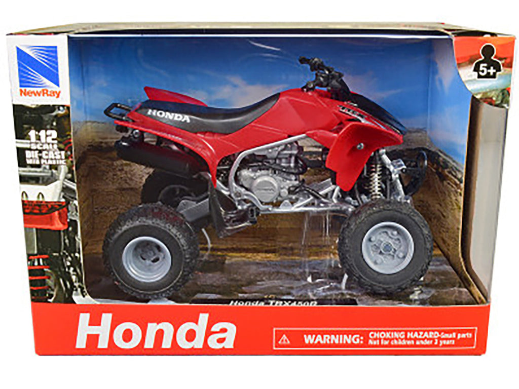 Honda TRX 450R ATV Red 1/12 Diecast Motorcycle Model by New Ray-1