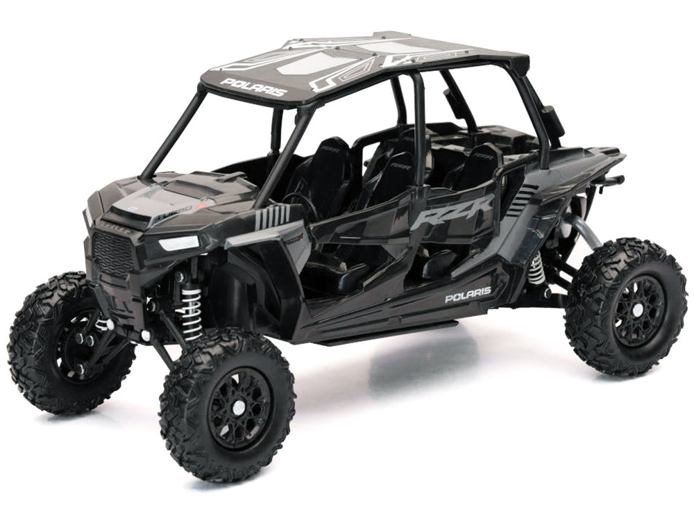 Polaris RZR XP 4 Turbo EPS Sport UTV Onyx Black with Gray Graphics 1/18 Diecast Model by New Ray