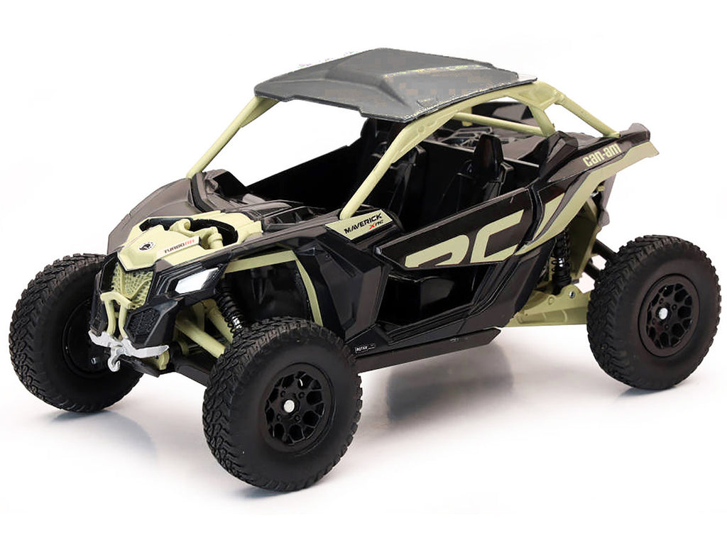 Can-Am Maverick X3 XRC Turbo ATV Tan and Black with Silver Top cast 1/18 Diecast Model by New Ray-0