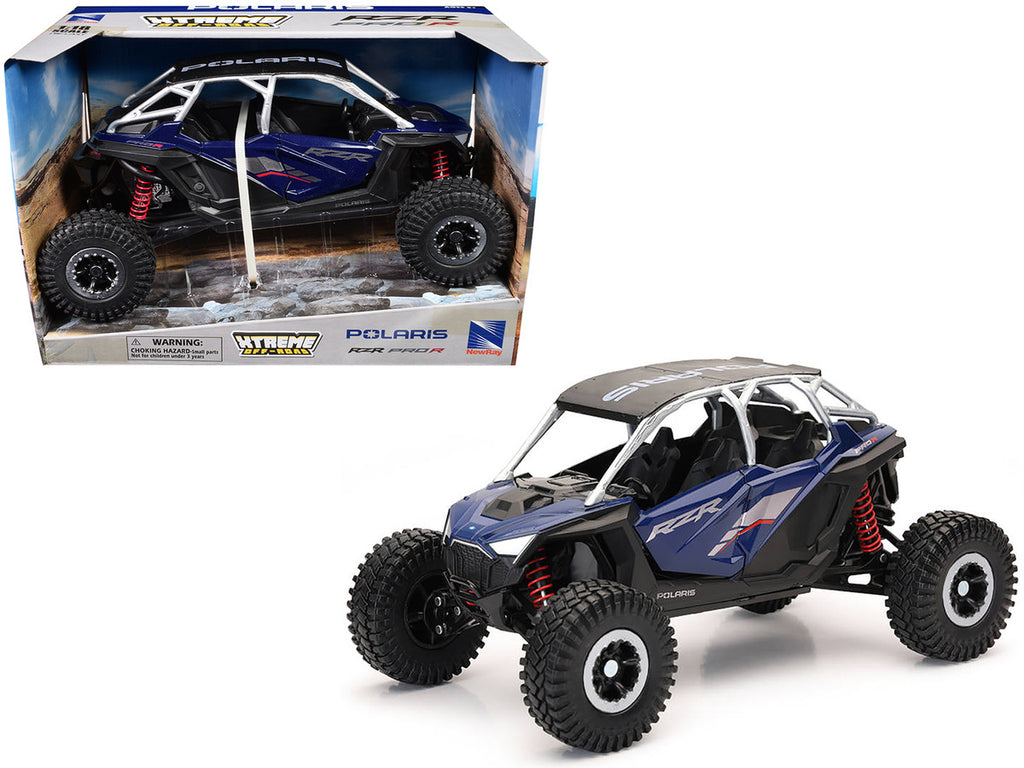 Polaris RZR Pro R UTV Blue with Black Top "Xtreme Off-Road" Series 1/18 Diecast Model by New Ray-2
