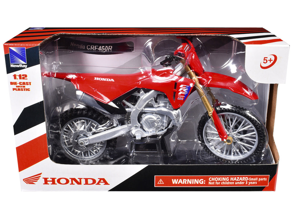 Honda CRF450R Motorcycle Red with Black Accents 1/12 Diecast Model by New Ray-2