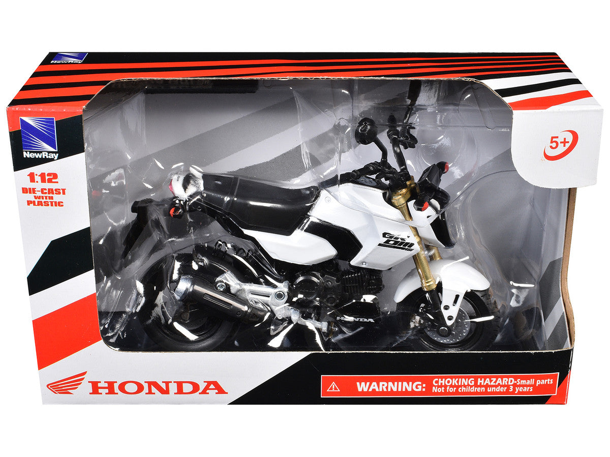 Honda GROM Motorcycle White 1/12 Diecast Model by New Ray-2