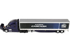 Freightliner Fifth Generation Cascadia Raised Roof Sleeper & 53' Utility Trailer with Skirts Midnight Blue 1/64 Diecast Model by DCP/First Gear-0