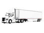 Freightliner Fifth Generation Cascadia Day Cab and 53' Utility Trailer with Skirts White 1/64 Diecast Model by DCP/First Gear-1