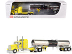 Kenworth W900L with 60" Aerodyne Sleeper and Brenner Tank Trailer "Double C Transport" Yellow 1/64 Diecast Model by DCP/First Gear-3