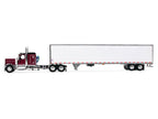 Peterbilt 589 with 58" Flat Top Sleeper and 53' Utility Trailer Legendary Red with Black Top 1/64 Diecast Model by DCP/First Gear-0