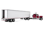 Peterbilt 589 with 58" Flat Top Sleeper and 53' Utility Trailer Legendary Red with Black Top 1/64 Diecast Model by DCP/First Gear-2