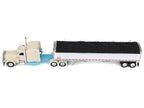 Peterbilt 389 with 63" Mid-Roof Sleeper and 43' Wilson Pacesetter High Sided Grain Trailer "Capitola Trucking" Cream 1/64 Diecast Model by DCP/First Gear-0