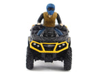 Can-Am Outlander XT-P 1000R ATV Iron Gray and Neo Yellow with Driver Figure 1/32 Diecast Model by BRP Models-3