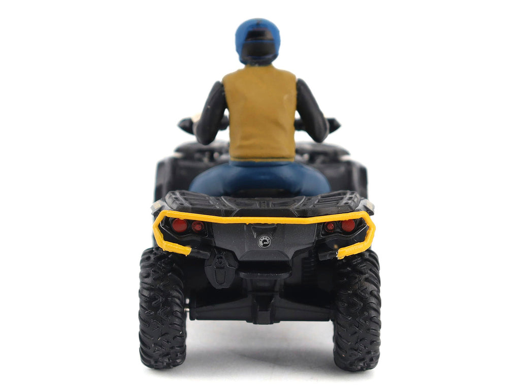 Can-Am Outlander XT-P 1000R ATV Iron Gray and Neo Yellow with Driver Figure 1/32 Diecast Model by BRP Models-4
