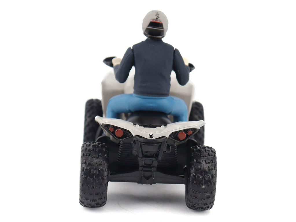 Can-Am Renegade X XC 1000R ATV Chalk Gray with Driver Figure 1/32 Diecast Model by BRP Models-4