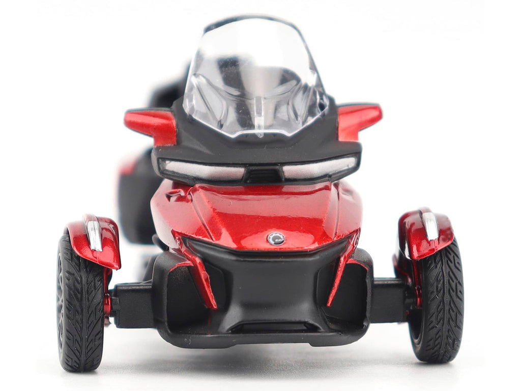 Can-Am Spyder RT Limited 3-Wheel Motorcycle Deep Marsala Red Metallic with Driver Figure 1/32 Diecast Model by BRP Models-3