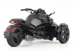 Can-Am Spyder F3 3-Wheel Motorcycle Steel Black Metallic 1/32 Diecast Model by BRP Models-2