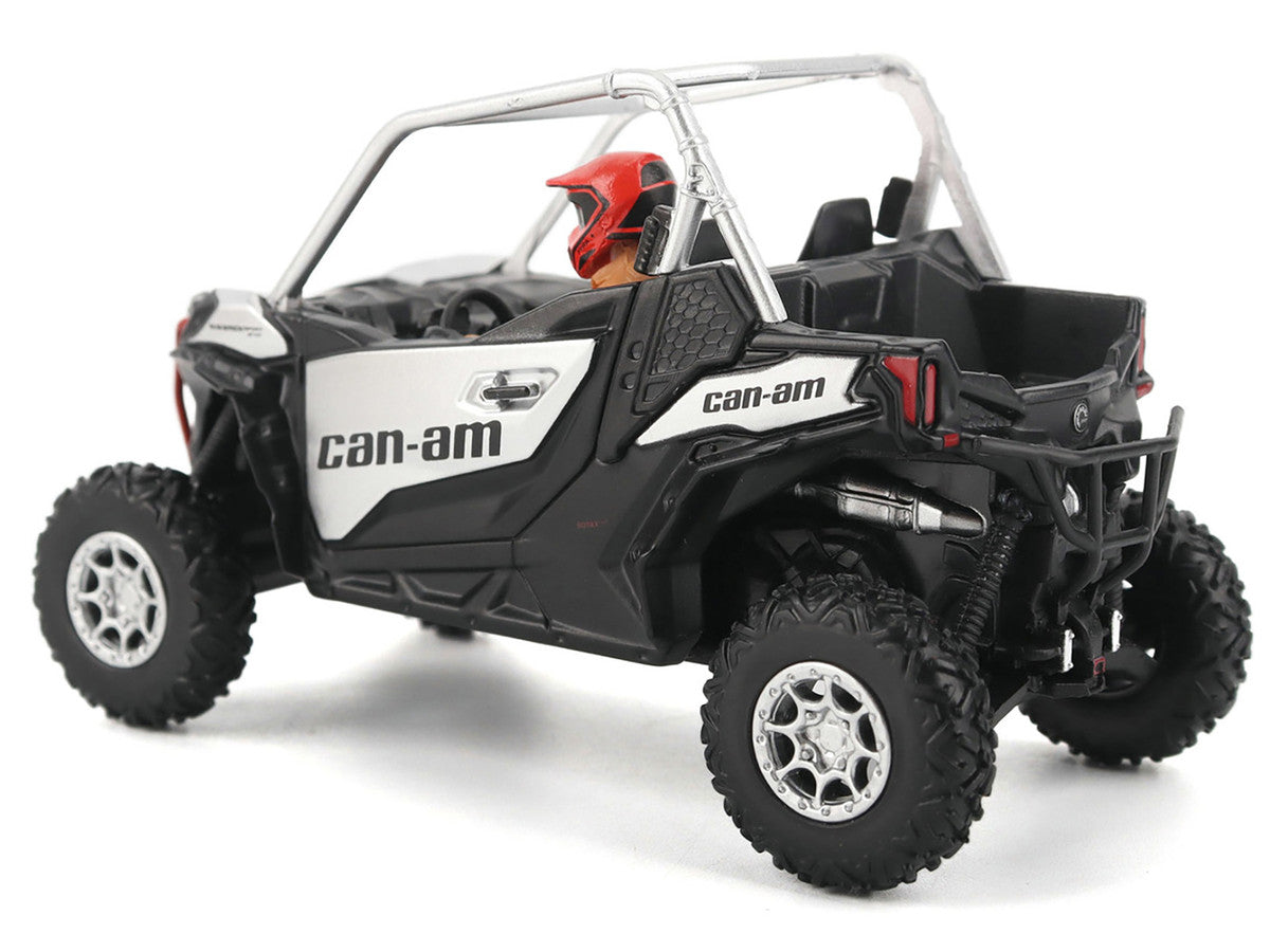 Can-Am Maverick Sport XXC 1000R Silver Metallic and Black with Driver Figure 1/32 Diecast Model by BRP Models-3