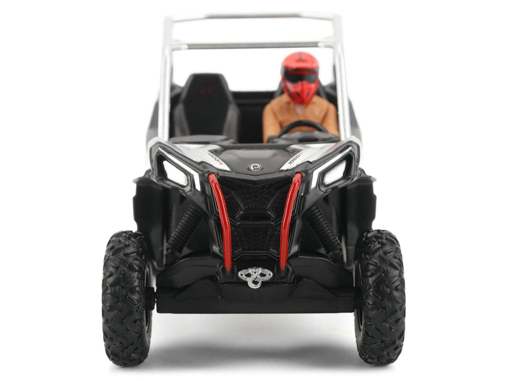 Can-Am Maverick Sport XXC 1000R Silver Metallic and Black with Driver Figure 1/32 Diecast Model by BRP Models-1