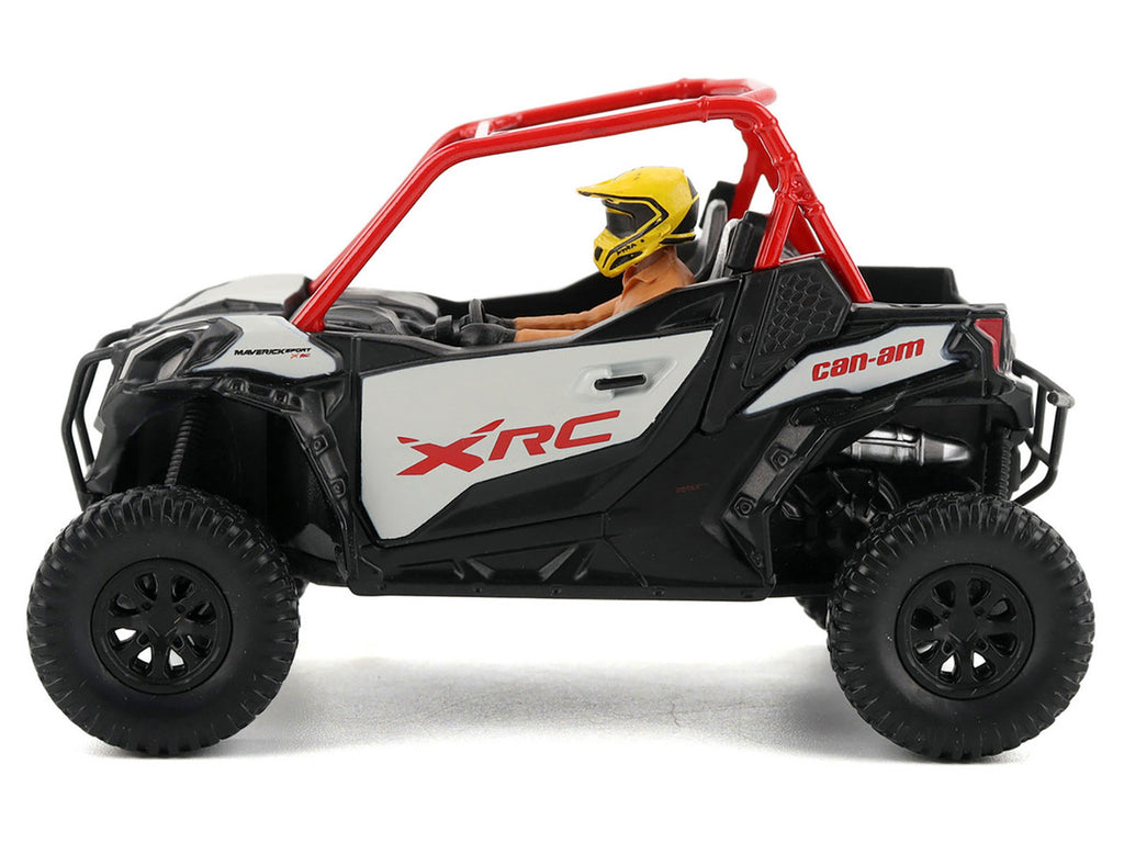 Can-Am Maverick Sport XRC 1000R Red and Gray with Driver Figure 1/32 Diecast Model by BRP Models-3
