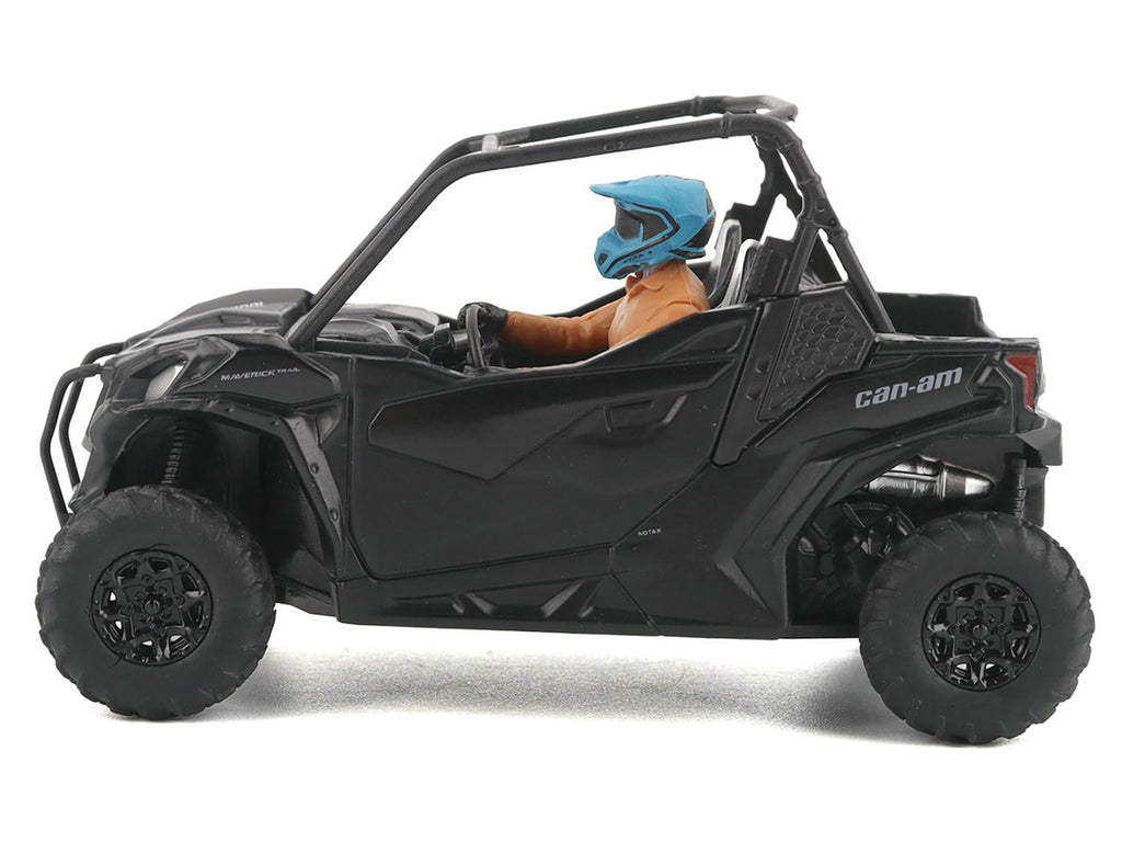 Can-Am Maverick Trail DPS 1000 Matt Black with Driver Figure 1/32 Diecast Model by BRP Models-3
