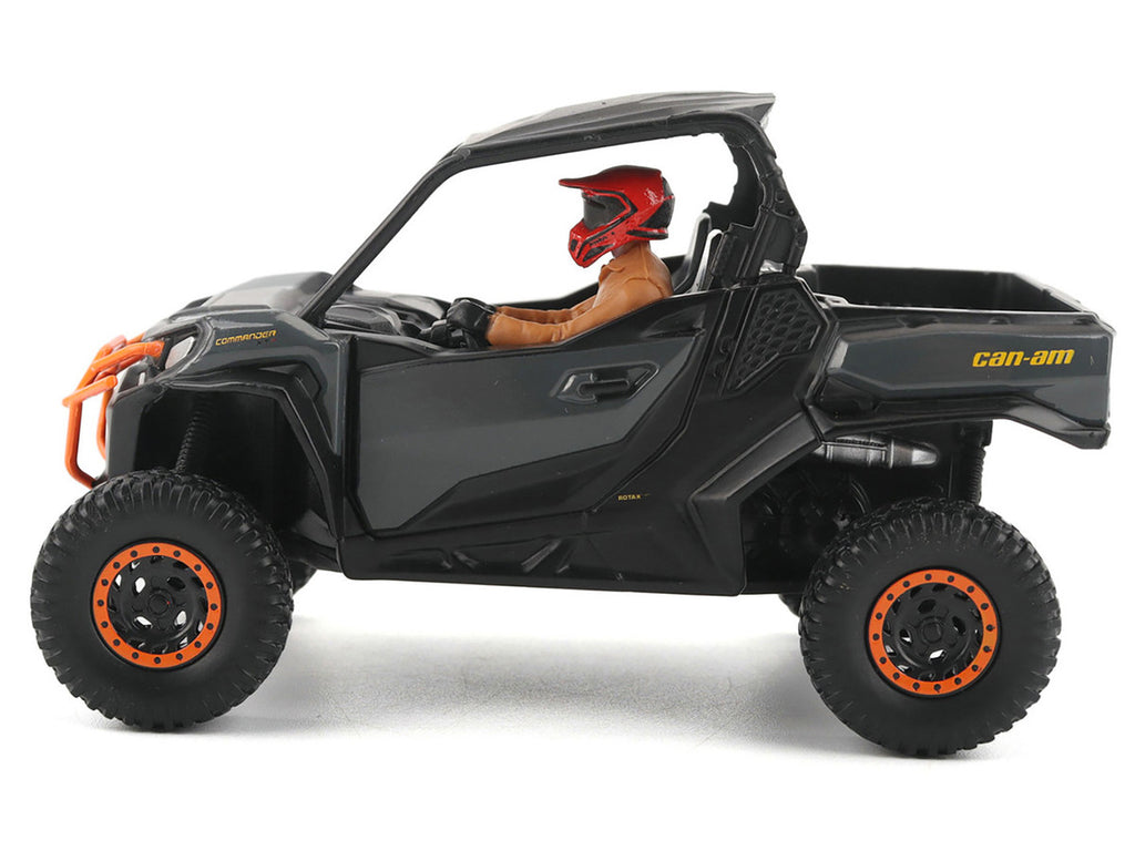 Can-Am Commander XT-P 1000R Gray and Orange with Driver Figure 1/32 Diecast Model by BRP Models-2