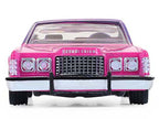 1975 Ford Thunderbird Lowrider Pink Metallic with Purple Top and Graphics with Purple Interior "California Lowriders" Series 7 1/64 Diecast Model Car by Greenlight-1