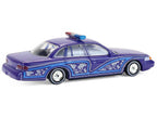 1992 Ford Crown Victoria Lowrider Blue with Graphics and Lightbar "California Lowriders" Series 7 1/64 Diecast Model Car by Greenlight-3