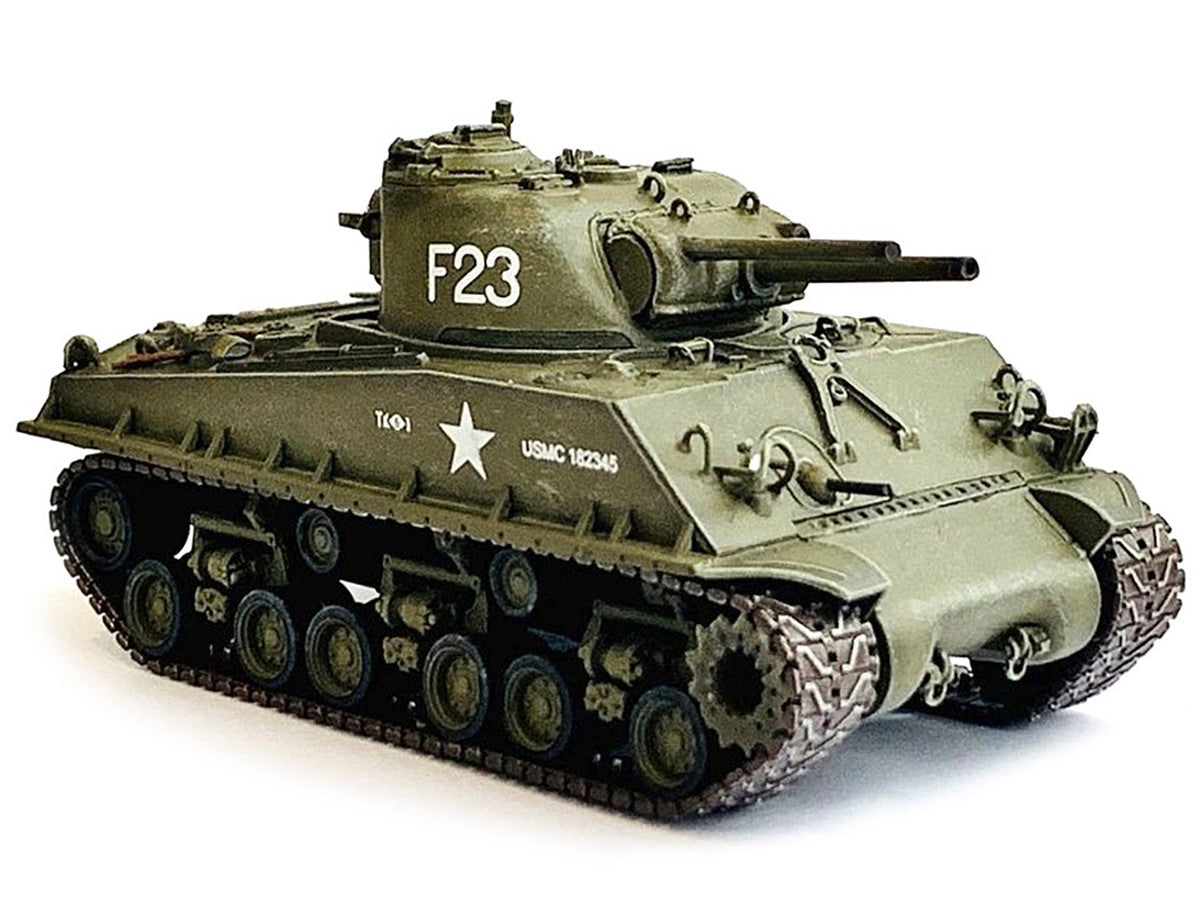 United States M4A3 HVSS POA-CWS-H5 Flamethrower Tank Olive Drab F-23 "US Marine Corps Korea" (1951) "NEO Dragon Armor" Series 1/72 Plastic Model by Dragon Models-2