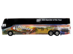 Prevost H3-45 Coach Bus "Holiday Tours - 2024 IMG Operator of the Year" White with Graphics Limited Edition 1/64 Diecast Model by Iconic Replicas-3