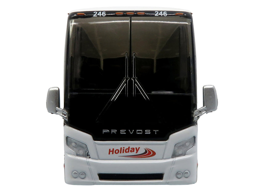 Prevost H3-45 Coach Bus "Holiday Tours - 2024 IMG Operator of the Year" White with Graphics Limited Edition 1/64 Diecast Model by Iconic Replicas-1