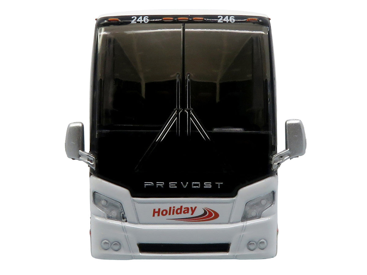 Prevost H3-45 Coach Bus "Holiday Tours - 2024 IMG Operator of the Year" White with Graphics Limited Edition 1/64 Diecast Model by Iconic Replicas-1