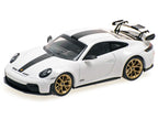 2025 Porsche 911 (992.2) GT3 Weissach Package White with Carbon Stripe Limited Edition to 240 pieces Worldwide 1/64 Diecast Model Car by Minichamps