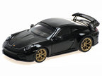 2025 Porsche 911 (992.2) GT3 Weissach Package Black with Carbon Stripe Limited Edition to 240 pieces Worldwide 1/64 Diecast Model Car by Minichamps-1