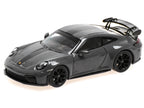 2025 Porsche 911 (992.2) GT3 Weissach Package Gray with Carbon Stripe Limited Edition to 240 pieces Worldwide 1/64 Diecast Model Car by Minichamps-1
