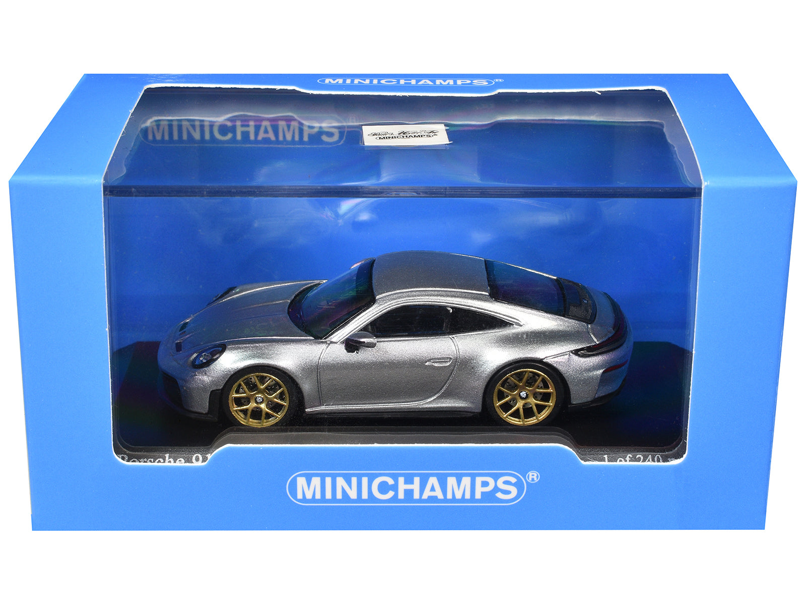 2025 Porsche 911 (992.2) GT3 Touring Silver Metallic Limited Edition to 240 pieces Worldwide 1/64 Diecast Model Car by Minichamps