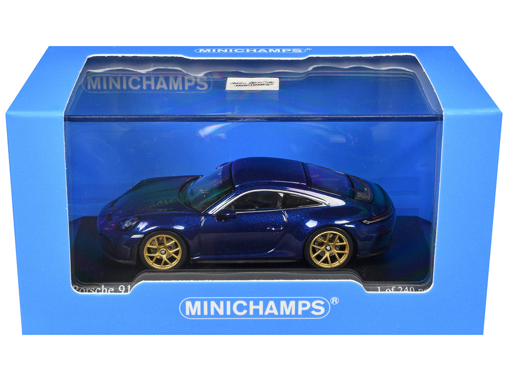 2025 Porsche 911 (992.2) GT3 Touring Blue Metallic Limited Edition to 240 pieces Worldwide 1/64 Diecast Model Car by Minichamps