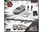 Toyota Celica GT-Four RHD (Right Hand Drive) ID Silver Metallic with 2 Figures and Accessories 1/64 Diecast Model Car by BM Creations-2