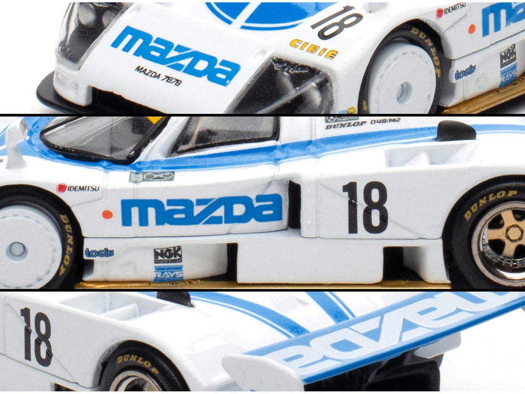 Mazda 787B #18 Stefan Johansson - David Kennedy - Maurizio Sandro Sala "Mazdaspeed" "24 Hours of Le Mans" (1991) 1/64 Diecast Model Car by BM Creations-3
