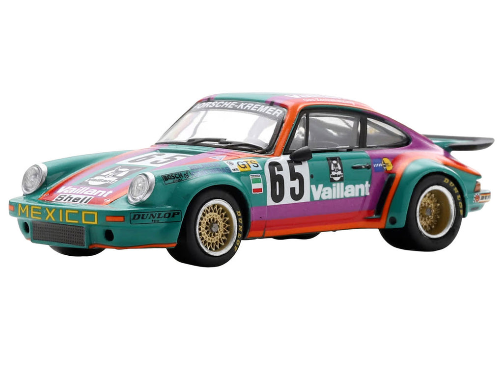 Porsche 911 Carrera RSR #65 Juan Carlos Bolanos - Andres Contreras - Billy Sprowls "Porsche Kremer Racing Team" "24 Hours of Le Mans" (1975) 1/64 Model Car by Spark-2