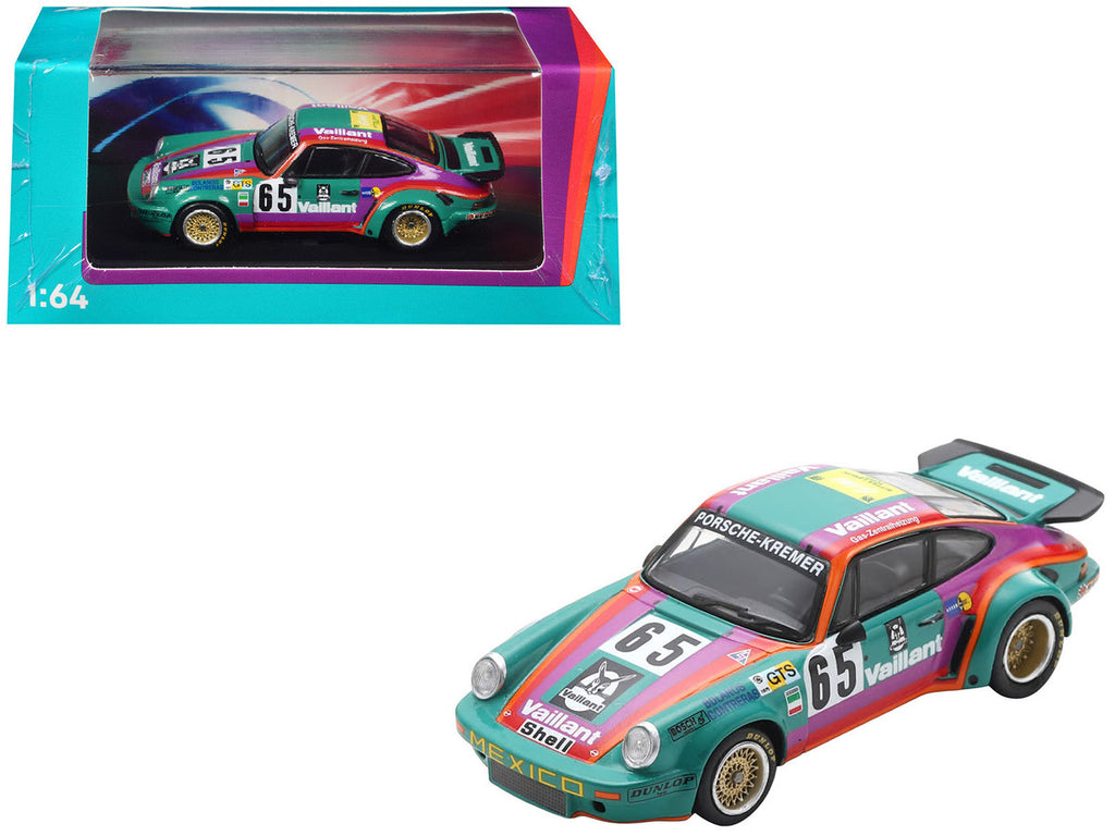 Porsche 911 Carrera RSR #65 Juan Carlos Bolanos - Andres Contreras - Billy Sprowls "Porsche Kremer Racing Team" "24 Hours of Le Mans" (1975) 1/64 Model Car by Spark-4