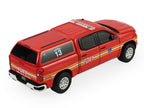 2023 Chevrolet Silverado Pickup Truck with Camper Shell "FDNY (New York City Fire Department)" Red with Stripes "Fire & Rescue" Series #5 1/64 Diecast Model Car by Greenlight-2