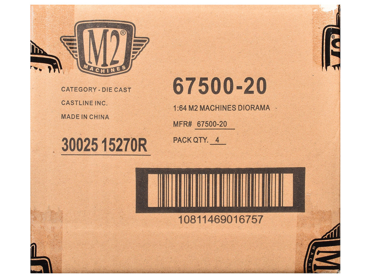 "Auto News" Release 20 Set of 4 Cars Limited Edition to 4500 pieces Worldwide 1/64 Diecast Model Cars by M2 Machines-1