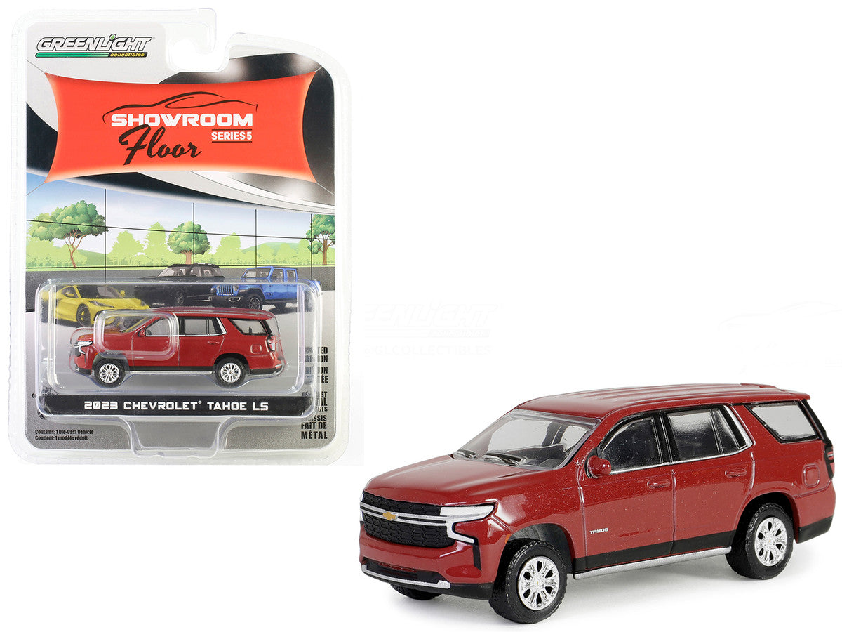 2023 Chevrolet Tahoe LS Radiant Red Metallic "Showroom Floor" Series 5 1/64 Diecast Model Car by Greenlight-0