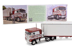 Kenworth K100 COE Flat Top and 53' Utility Trailer with Reefer "Red's Favorites - Jim Skrinar" Red with White Stripes 1/64 Diecast Model by DCP/First Gear-2