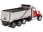Western Star 4900 SF Dump Truck Red and Silver 1/50 Diecast Model by Diecast Masters-2