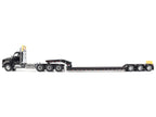 Kenworth T880 SBFA Tridem Truck with Trail King HDG Lowboy Trailer Black "Transport Series" 1/50 Diecast Model by Diecast Masters-0