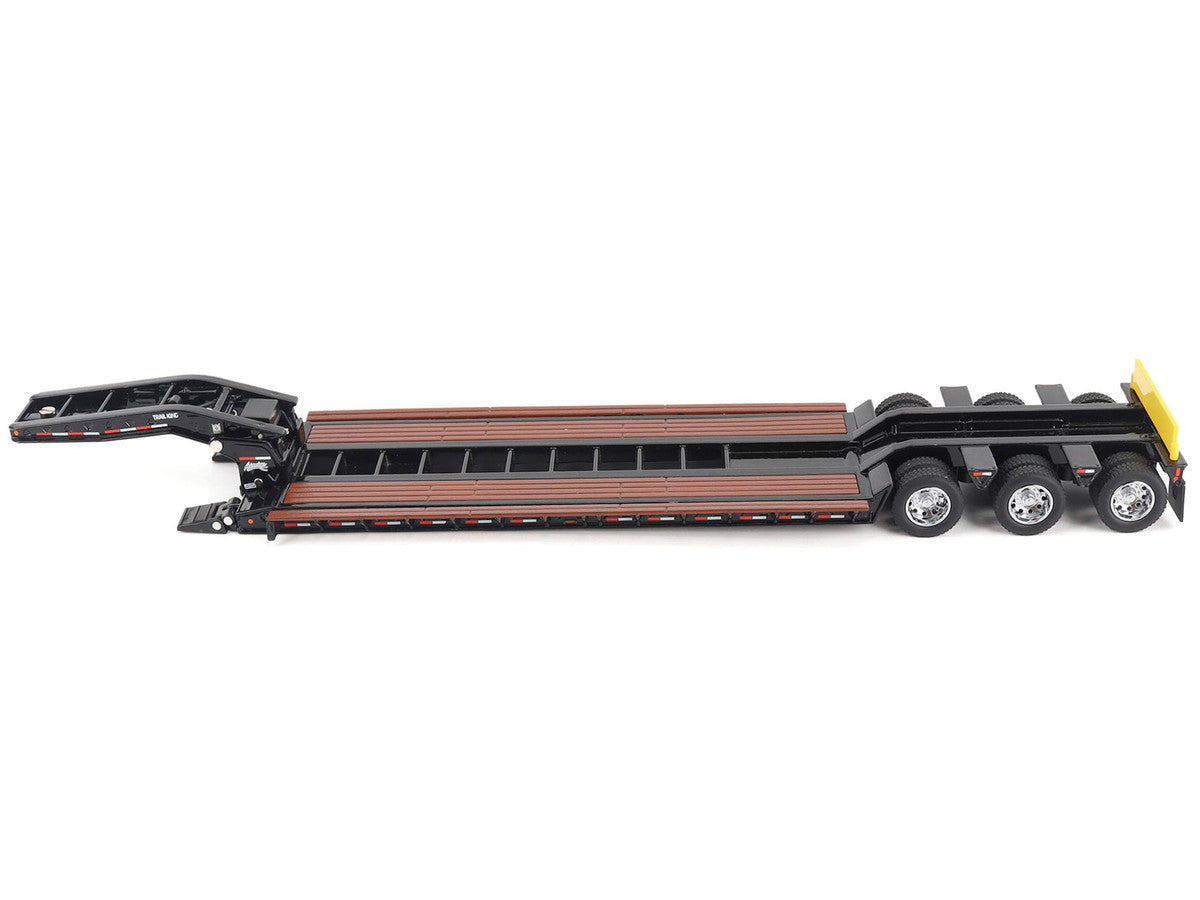 Trail King TK120 Hydraulic Detachable Gooseneck Lowboy Trailer Black (Outrigger Version) "Transport Series" 1/50 Diecast Model by Diecast Masters-0