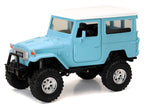 Toyota Land Cruiser FJ40 Light Blue with White Top "Xtreme Off-Road" Series 1/24 Diecast Model by New Ray-1